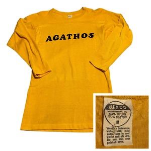 1970s Gold Durene Greek Agathos Athletic Jersey / Men’s XS